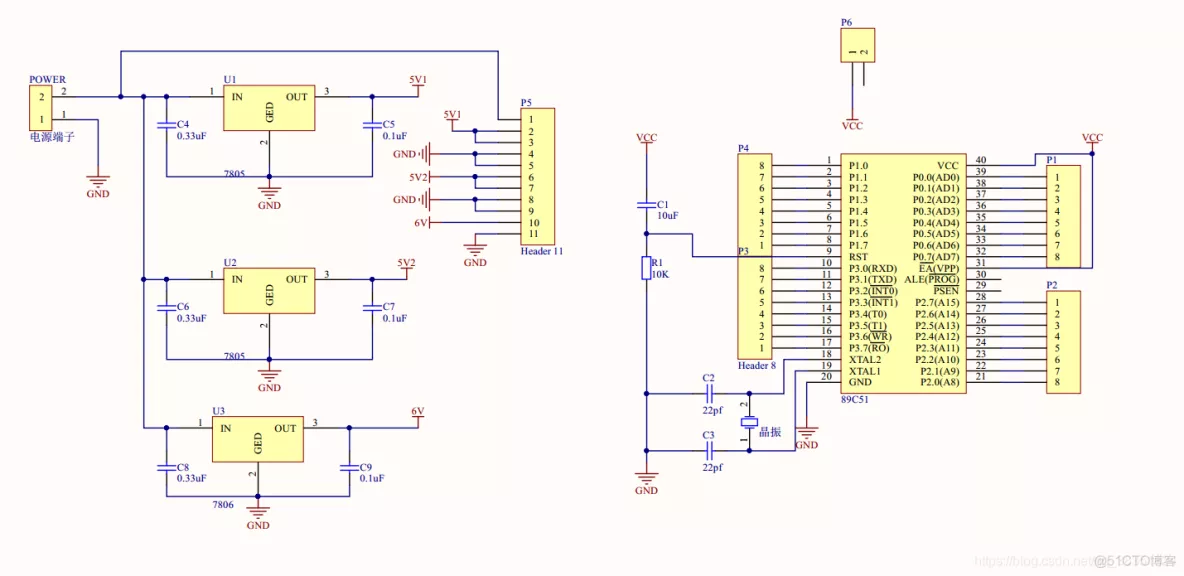 Altium Designer 18 速成实战 第三部分 原理图的绘制 （二十三）实例绘制原理图--AT89C51_AT89C51原理图绘制